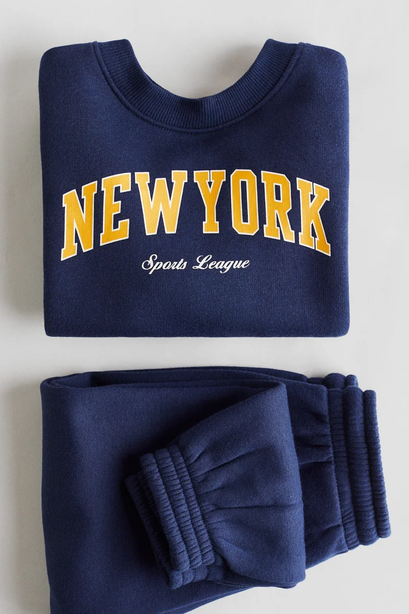 اتش اند ام طقم سويت شيرت وبنطلون رياضي - عبوة من قطعتين